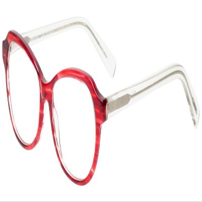 Calabria EB CPA Cat-Eye Blue Light Blocking Reading Glasses +0.00 Red Crystal Women
