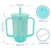 Qancesd Adult Sippy Cups for Elderly 12oz Sippy Cup with 2 Handles No Spill Cups for Adults Straw Cups Dysphagia Cups for Disabled Patients view 2