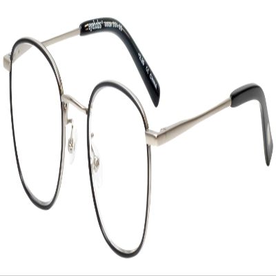 Calabria EB Inside Square Reading Glasses +6.00 Black Silver Men Women
