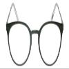 Calabria EB Jim Dandy Round Reading Glasses +3.50 Satin Forest Green Crystal Men Women view 2