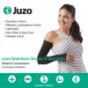 Juzo Seamless Compression Gloves & Gauntlets, 20-30 mmHg, Glove | Fingerless Gloves for Women & Men for Swelling, Moderate Edema & Lymphedema Management | Black, Large view 2