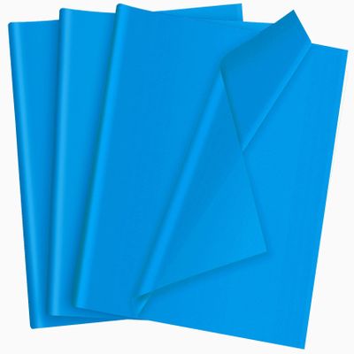 50 Sheets Blue Tissue Paper for Gift Bags - 14 x 20 Inches Recyclable Blue Wrapping Paper for Weddings Birthday DIY Project Christmas Gift Wrapping Crafts Decor