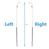 HALLMERS 2pcs Pair Gold 16cm Metal Rimless Glasses Temple Arms Replacement Part - Hinge Eyeglass Frame 3mm Peg Inserts Reading Specs Framesless Spectacles End Tip Hook Arm Rims Ear Tip view 2