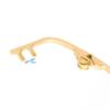 HALLMERS 2pcs Pair Gold 16cm Metal Rimless Glasses Temple Arms Replacement Part - Hinge Eyeglass Frame 3mm Peg Inserts Reading Specs Framesless Spectacles End Tip Hook Arm Rims Ear Tip view 3