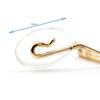 HALLMERS 2pcs Gold 32mm Rimless Glasses Nose Bridge Pads Pin Mount Replacement Part - 3mm Peg Push In Insert - Reading Eyeglass Barb Frame Eyeglasses Specs Holders Spectacles Repair view 3