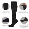 Bamboo Rayon Knee High Diabetic Socks for Men & Women 4 Packs, Soft No-Binding Cushioned Sole Seamless Diabetic Socks, Black(4 Pairs, 9-11) view 4