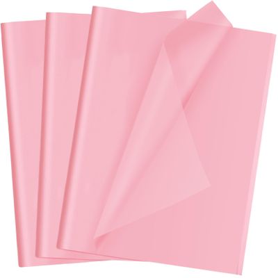 50 Sheets Pink Tissue Paper for Gift Bags - 14 x 20 Inches Recyclable Pink Wrapping Paper for Weddings Birthday DIY Project Valentine's Day Christmas Gift Wrapping Crafts Decor