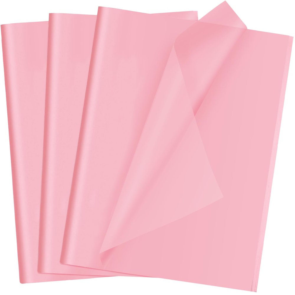 50 Sheets Pink Tissue Paper for Gift Bags - 14 x 20 Inches Recyclable Pink Wrapping Paper for Weddings Birthday DIY Project Valentine's Day Christmas Gift Wrapping Crafts Decor