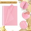 50 Sheets Pink Tissue Paper for Gift Bags - 14 x 20 Inches Recyclable Pink Wrapping Paper for Weddings Birthday DIY Project Valentine's Day Christmas Gift Wrapping Crafts Decor view 3