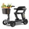 Glashow S3 Folding Mobility Scooter for Seniors & Adults  4-Wheel All-Terrain Electric Scooter, 25 Mile Range, 6 MPH, 265 lb Capacity, Reverse, LED Lights & Basket  Gray view 1