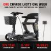 Glashow S3 Folding Mobility Scooter for Seniors & Adults  4-Wheel All-Terrain Electric Scooter, 25 Mile Range, 6 MPH, 265 lb Capacity, Reverse, LED Lights & Basket  Gray view 2