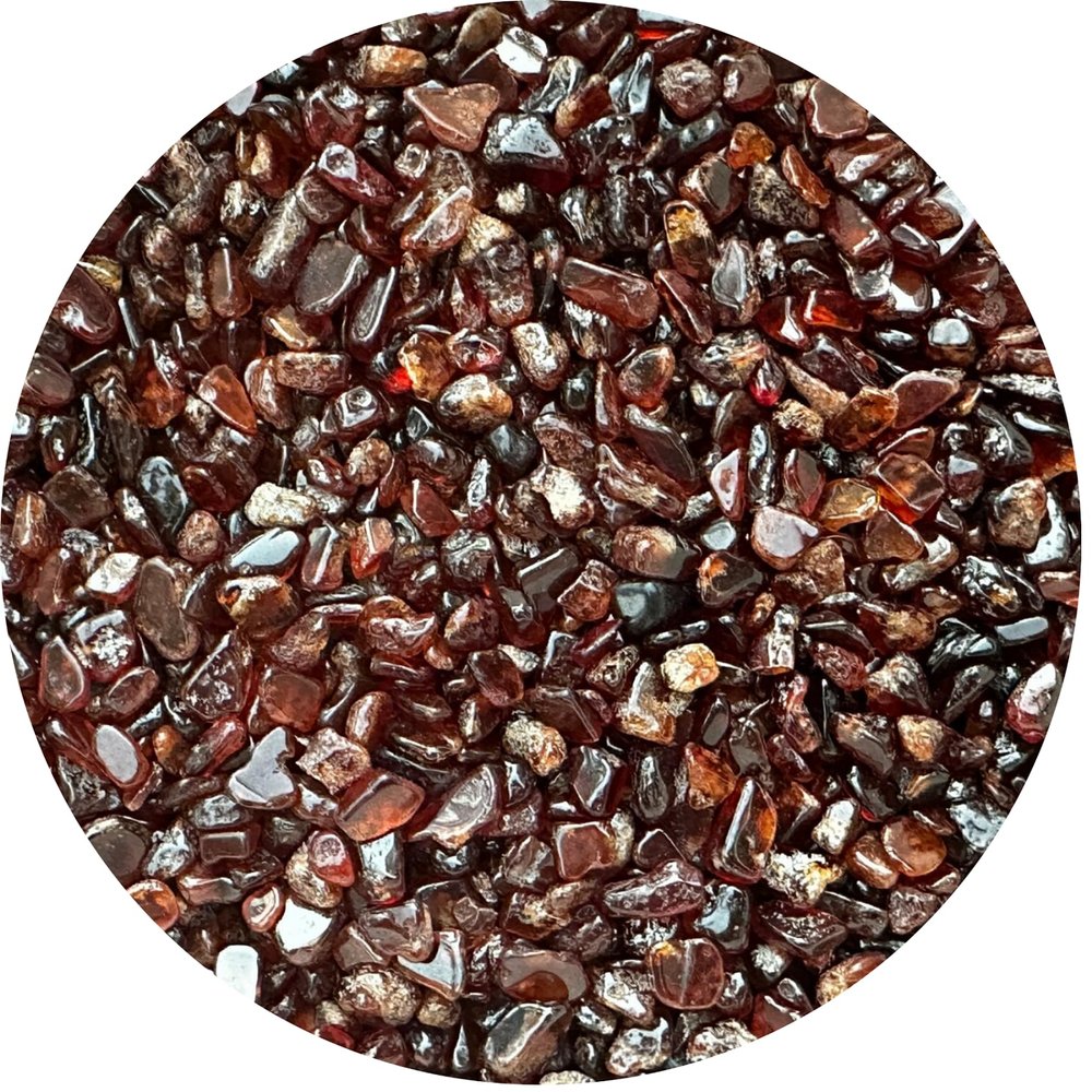 0.5 Pound Natural Semi Tumbled Orange Garnet Gemstone Chips, Crushed Mini Orange Garnet Crystals, Undrilled Crystal Chips (Orange Garnet)