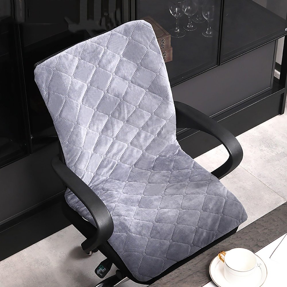 MKYOKO Heated Seat Cushion for Office Chair, Seat Heater with Temperature Controller, Heating Pad for Back Lumbar and Hip (Color : Gris)