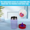 6pcs Replacement Straws for Owala Kids 12oz Stainless Steel Tumbler, Compatible with Owala Kids 12oz Water Cup Reusable Plastic Straws with Cleaning Brush Tumbler Accessories, BPA-free (Clear) view 3