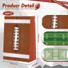 100 Pcs Football Party Favor Bags Football Goodie Bags Snack Bags Football Field Gift Treat Bags Popcorn Candy Favor Bags Snack Bags for Rugby Sports Theme Football Birthday Party Supplies, 2 Styles view 2