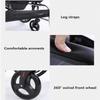 Safety Wheelchair Mobile Care Transport Chair with Handbrake and Adjustable Backrest Folding Wheelchair Carbon Steel Transport Wheelchairs Easy to Carry view 4