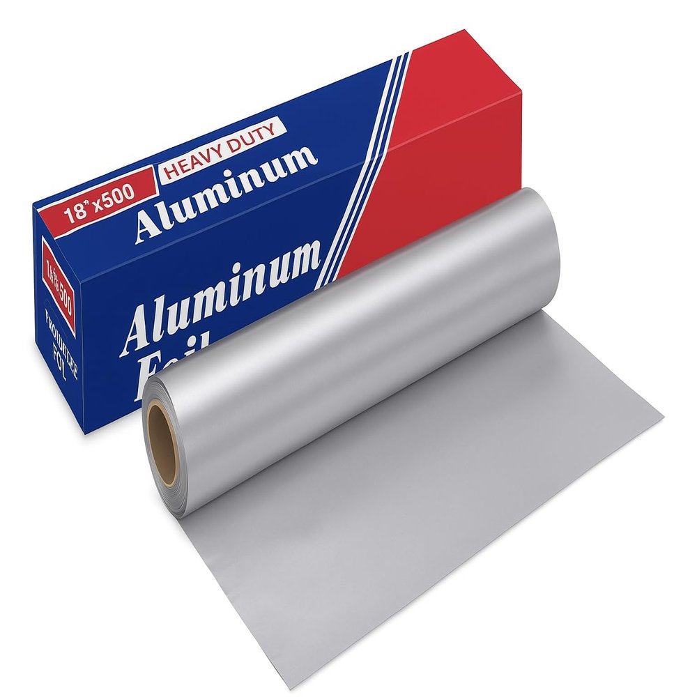Aajpremier Heavy Duty Aluminum Foil - Commercial Grade Extra Thick - 18 Inch X 500 Ft Roll - Tear-Resistant Foil For Restaurants, Catering, BBQ, Food Prep & Outdoor Grilling