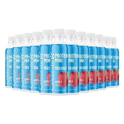 Celebrate Vitamins Mini Protein Drinks - Ready to Drink, 15g Complete Protein, BCAAs Amino Acids and Hydrolyzed Collagen - Zero Carbs, Gluten Free, Sugar Free, & Fat Free - 3 Fl Oz Each