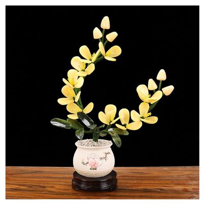 Crystal Tree Bonsai Feng Shui Money Tree Natural Jade Bonsai Living Room Decorations Home Decoration Gifts Good Products Wedding Gifts Flowers Blooming Wealthy Fake Flowers Crystal Quartz Lucky Tree C