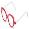 Calabria EB Peep Show Cat-Eye Blue Light Blocking Reading Glasses +1.25 Red Crystal White Marble Women view 1