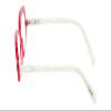 Calabria EB Peep Show Cat-Eye Blue Light Blocking Reading Glasses +1.25 Red Crystal White Marble Women view 2
