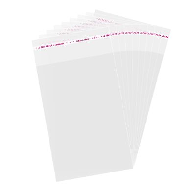 Brandon-super 200 Pack Sealing Cellophane Bags - Clear Cookie Bags Resealable, Self Adhesive for Packaging Gifts, Cookies - Candy Bags, Jewelry Bags, Sample Bags - 8X12 Inch