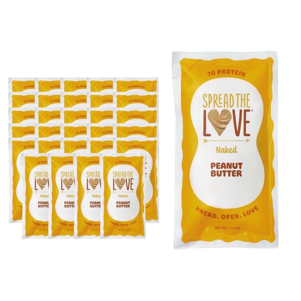 Spread The Love, Single-Ingredient Peanut Butter Squeeze Packs, 1.15 Ounce (30 Pack)