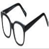 Calabria EB Over Served Round Blue Light Blocking Reading Glasses +0.00 Gloss Black Men Women view 1