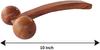 Boscaiola24 Wooden Handmade Body Massager, Foot & Back Acupressure Roller Pain Relief Massager with Long Handle, Wooden 2 Ball Roller Massager - Brown, 10 inch view 2