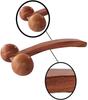 Boscaiola24 Wooden Handmade Body Massager, Foot & Back Acupressure Roller Pain Relief Massager with Long Handle, Wooden 2 Ball Roller Massager - Brown, 10 inch view 3