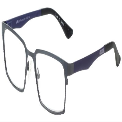 Calabria EB Protractor Square Reading Glasses +2.50 Gun Metal Black Matte Navy Blue Men Women