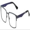 Calabria EB Protractor Square Reading Glasses +2.50 Gun Metal Black Matte Navy Blue Men Women view 1