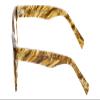 Calabria EB Phone It In Round Blue Light Blocking Reading Glasses +3.00 Striped Gold Brown Marble Tortoise Men Women view 2