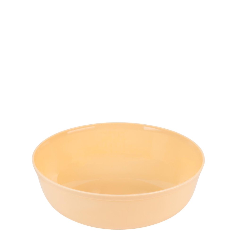 EcoQuality 16 oz Beige Plastic Round Bowls - Disposable Plastic Soup Bowls, Heavy Duty Plastic Salad Bowls, Dessert Bowl for Baby Showers, Weddings, Birthday Party (60)
