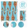 80Pcs Giraffe Guest Napkins Funny Animals Disposable Napkins Decorative Hand Paper Towel Napkins for Bathroom Party Supplies Table Decor, 15.7 x 13 Inch view 2