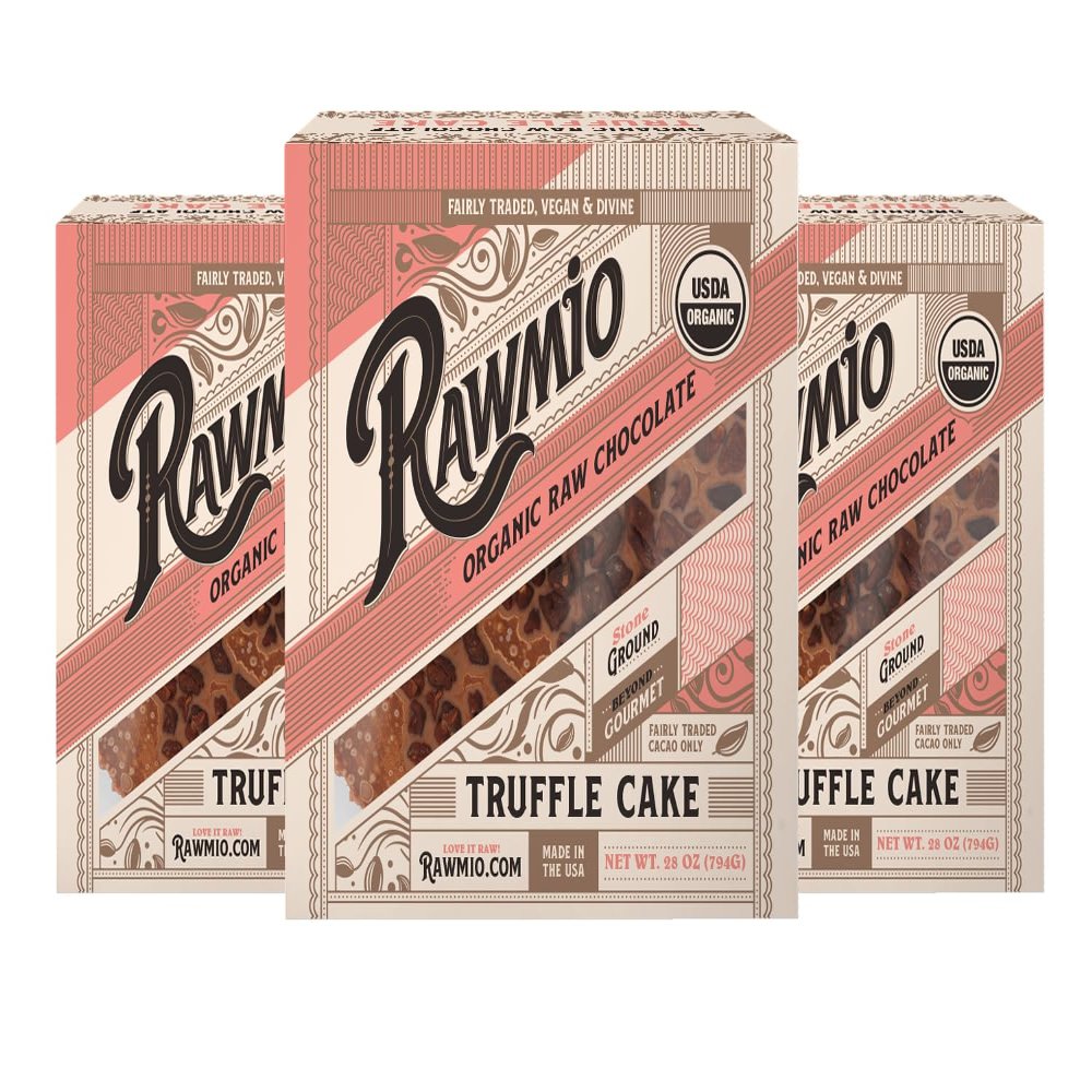 Rawmio Chocolate Truffle Cake - 28 oz. Raw, Organic, Vegan, Gluten-Free - 3 Packs