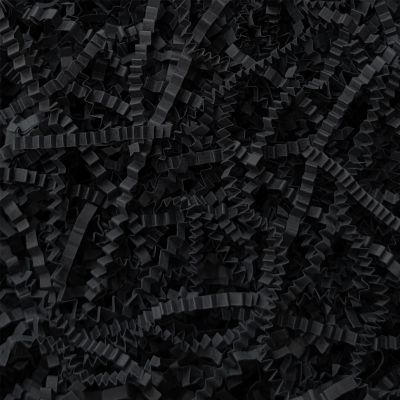BOXHOME Shred Paper Filler (1/2LB) Crinkle Cut Paper for Wrapping & Filling Gift Basket Gift Boxes, Black-Decoration Raffia Contains Bow