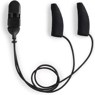 1-1.25 in. Mini Corded Binaural Hearing Aids Black