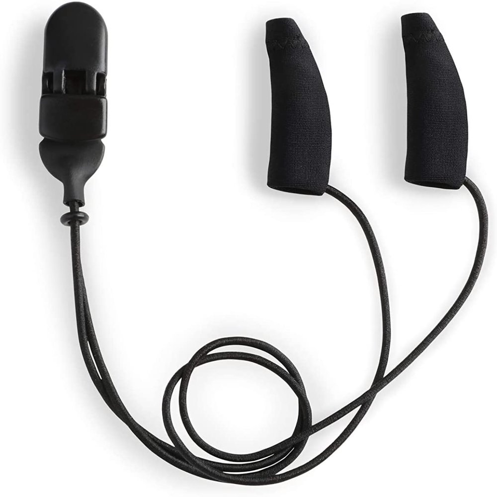 1-1.25 in. Mini Corded Binaural Hearing Aids Black