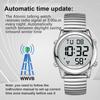 Hearkent Atomic Digital Talking Watch for Elderly Receives US Signals Automatic Time and Date Correction Big Numbers Easy to See Loud and Clear Male English Speaking view 2