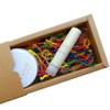 BOXHOME Shred Paper Filler (1/2LB) Crinkle Cut Paper for Wrapping & Filling Gift Basket Gift Boxes, Carnival Mix-Red, Kraft, Green, Yellow and Blue view 3