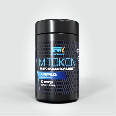 Sark Nutriformance Mitokon Pre-Formance Powder | All-Natural | Watermelon | Sugar-Free | Energy, Pump, Focus, Endurance | 300mg Total Caffeine | Beta Alanine + L Citrulline Malate | 30 Servings