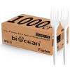 1000PCS Disposable Plastic Forks Silverware Set Bulk Fork White Reusable Heavy Duty Disposable Cutlery Plastic Utensils Flatware for Home Restaurant Party Picnic Camping Travel (Forks-1000pcs) view 1