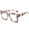 Onrtry Oversized Square Blue Light Glasses for Women Men Thick Frame Big Computer Eyewear Non-Prescription Eyeglasses(Leopard Frame) view 2