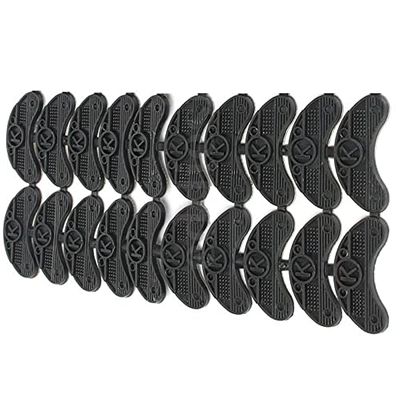 20Pack Replacement Black Rubber Sole Heel Savers Toe Plates Tap DIY Glue On Shoes Pad