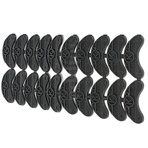 20Pack Replacement Black Rubber Sole Heel Savers Toe Plates Tap DIY Glue On Shoes Pad