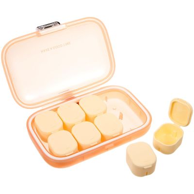 Healvian Portable Medicine Organizer Compact Pill Case for Travel Convenient Storage for Daily Medication Transparent