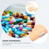 Healvian Portable Medicine Organizer Compact Pill Case for Travel Convenient Storage for Daily Medication Transparent view 2