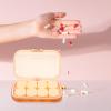 Healvian Portable Medicine Organizer Compact Pill Case for Travel Convenient Storage for Daily Medication Transparent view 3