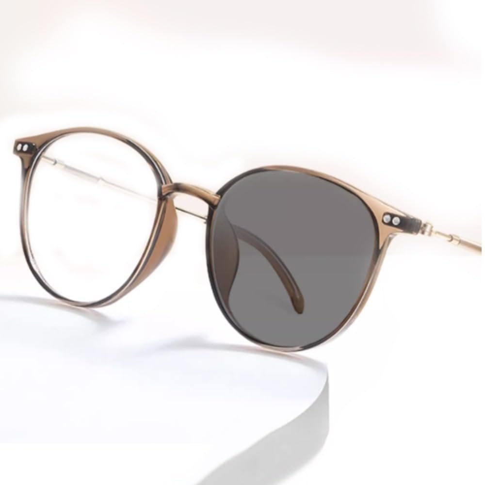 NILZA Polarized Reading Glasses Sunglasses Multifocus Sun Readers Bifocal Photochromic Blue Light Computer Glasses 2.0 (Color : Brown, Size : 2.50x)